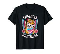Protect Trans Kids Winged Tiger Equality Illustration Value Graphic T-Shirt