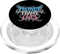 Protect Trans Lives Death Metal Pride Flag - Trans Rights PopSockets PopGrip for MagSafe