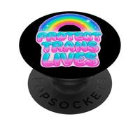 Protect Trans Lives Equality Statement Design PopSockets Adhesive PopGrip