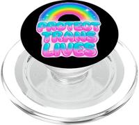 Protect Trans Lives Equality Statement Design PopSockets PopGrip for MagSafe