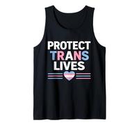 Protect Trans Lives LGBTQ+ Pride Equality Support Design Tank Top