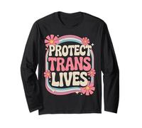 Protect Trans Lives Trans Women Transgender Long Sleeve T-Shirt