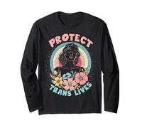 Protect Trans Lives Trans Women Transgender Long Sleeve T-Shirt