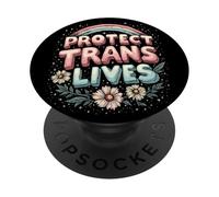 Protect Trans Lives Trans Women Transgender PopSockets Adhesive PopGrip