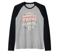 Protect Trans Lives Trans Women Transgender Raglan Baseball Tee