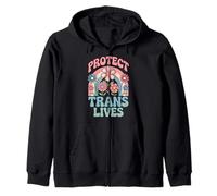 Protect Trans Lives Trans Women Transgender Zip Hoodie