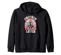 Protect Trans Lives Trans Women Transgender Zip Hoodie
