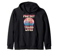 Protect Trans Lives Trans Women Transgender Zip Hoodie
