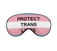 Protect Trans Lives Transgender Blackout Sleep Mask for Side Sleeper Soft Covers for Travel Essentials Nap
