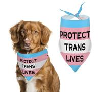 Protect Trans Lives Transgender Dog Bandana Pet Scarf for Small Medium Large Dogs Triangle Bibs Photo Prop Gift