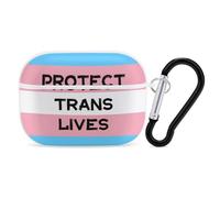 Protect Trans Lives Transgender Hard Shell Case Skin Accessories Cover with Hanging Loop Compatible with AirPods Pro 2