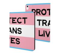 Protect Trans Lives Transgender Slim Protective Case Auto Wake Sleep Cover Kickstand Compatible with iPad 10代 (10.9in)