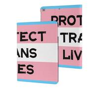 Protect Trans Lives Transgender Slim Protective Case Auto Wake Sleep Cover Kickstand Compatible with ipad 2017/2018/Air1/Air2 (9.7in)