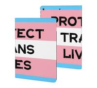 Protect Trans Lives Transgender Slim Protective Case Auto Wake Sleep Cover Kickstand Compatible with ipad 2019/2020/2021(10.2in)