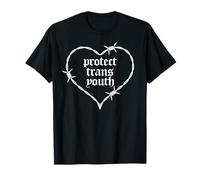 Protect Trans Youth | Barbed Wire Heart Lgbtq Leftist Pride T-Shirt