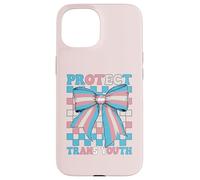 Protect Trans Youth Transgender Trans Pride Flag LGBTQ Girl Case for iPhone 15
