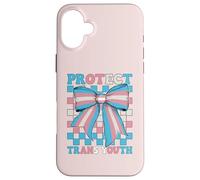 Protect Trans Youth Transgender Trans Pride Flag LGBTQ Girl Case for iPhone 16 Plus