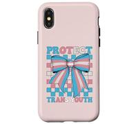 Protect Trans Youth Transgender Trans Pride Flag LGBTQ Girl Case for iPhone X/XS