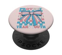 Protect Trans Youth Transgender Trans Pride Flag LGBTQ Girl PopSockets Adhesive PopGrip