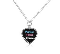 Protect Trans Youth Trendy Pet Ashes Necklace for Unisex Memorial Pendant Keepsake Urn Jewelry
