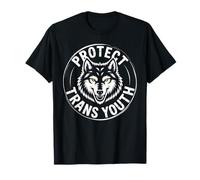 Protect Trans Youth Wolf Head Design Transgender Rights T-Shirt