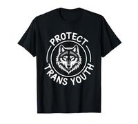 Protect Trans Youth Wolf Head Design Transgender Rights T-Shirt