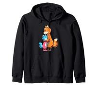Protect Transgender Kid And LGBTQ Fox Pride Zip Hoodie