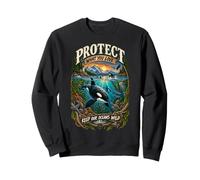 Protect What You Love Keep Our Oceans Wild Orca Lover Sweatshirt