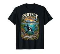 Protect What You Love Keep Our Oceans Wild Orca Lover Value Graphic T-Shirt