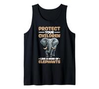 Protect Your Children Like A Herd of Elephants Tank Top