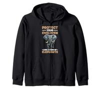 Protect Your Children Like A Herd Of Elephants Zip Hoodie