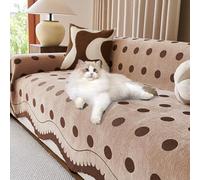 Protect Your Furniture With Style: Ultra Soft Cat-proof Sofa Covers - Scratch-resistant For 3-seater L-shaped Sectional Couches, Conveniently Machine Washable For Pet Fam CURRY 180*380cm/70.9*149.6in
