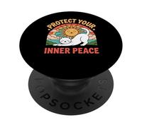 Protect Your Inner Peace Cat Sun Design PopSockets Adhesive PopGrip