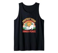 Protect Your Inner Peace Cat Sun Design Tank Top