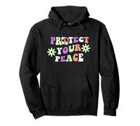 Protect Your Peace Aesthetic Positive Message Mental Health Pullover Hoodie