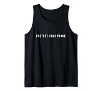 Protect Your Peace Minimalist Motivational Quote Tank Top
