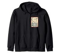 Protect Your Peace Positive Mindful Quote Calm Vibes Design Zip Hoodie