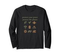 Protect Your Peace Protect The Planet Minimal Long Sleeve T-Shirt