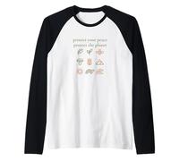 Protect Your Peace Protect The Planet Minimal Raglan Baseball Tee