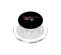 Protect your peace Red Thorny Wild Rose Illustration PopSockets PopGrip for MagSafe
