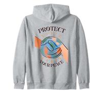 Protect Your Peace Tranquility Unity Message Zip Hoodie