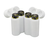Protect Your Power - Slimline 21700 Battery Case, Compact Durable TPU Organizer for Travel, Flashlights & Everyday Carry - 2-Pack (Holds 2 Batteries)