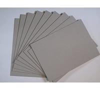 PROTECTAFILE 10 Pack A6 Grey Board 2000mic 2mm - Sturdy Cardboard Sheets for Crafts and DIY Projects - Designer Kraft Heavy Duty Chipboard Sheets - Bookbinding Supplies Cover