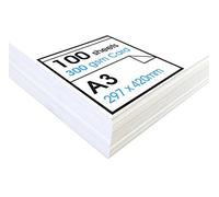 PROTECTAFILE A3 Super Thick White Card 300gsm Beer Mat Craft Pulp Board for Mounting & Models (100 Sheets) for Mounting & Models- Ideal Card for Craft, Card Making or Other Art and Craft Paper