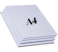 PROTECTAFILE A4 Mount Board 1500 Micron 1.5 Thickness (10 Sheets)- White -Cream Core Polystyrene - Photo Mount - for Presentation, Mounting, and Arts