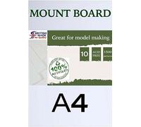 PROTECTAFILE A4 Mount Board 1500mic 1.5 mm Thick- White -Cream Core Polystyrene - Photo Mount - for Presentation, Mounting, and Arts (Pack of 10)