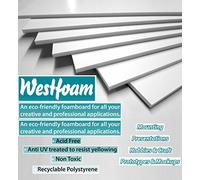 PROTECTAFILE Acid Free White Foam Board - 5mm Thick Foam Core Polystyrene Poster - Photo Mount - Display Model Sheet- for Presentation Projects Crafts, Arts, (pack of 10) (A0)