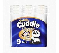 PROTECTAFILE Bliss Cuddle Classic Soft Quilted Toilet Rolls- Super Quality 3 Ply Toilet Tissue Roll Provide Ultimate Quilted Comfort - 1 Pack of 9 Rolls