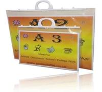 Protectafile Dekko A3 Portfolio Clear - Heavy Duty Polythene, 1500 Micron Grey Board Inserts, Lightweight- for Presentation - Folder Carry case