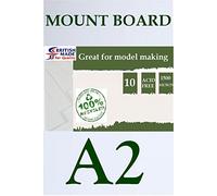 PROTECTAFILE Mount Board - 10 X A2 Mount Board - White 1500 microns 1.5mm Thick- Cream Core Polystyrene - Photo Mount - for Presentation, Mounting, and Arts